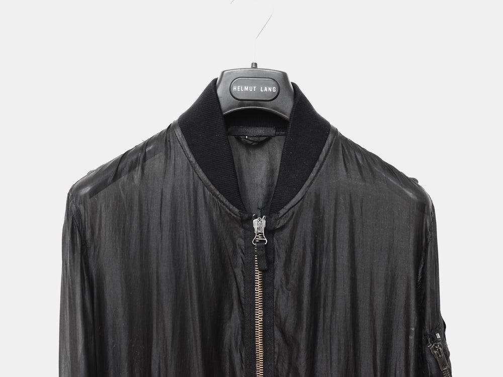 Helmut Lang SS04 Transparent Silk Bondage MA-1 Bomber