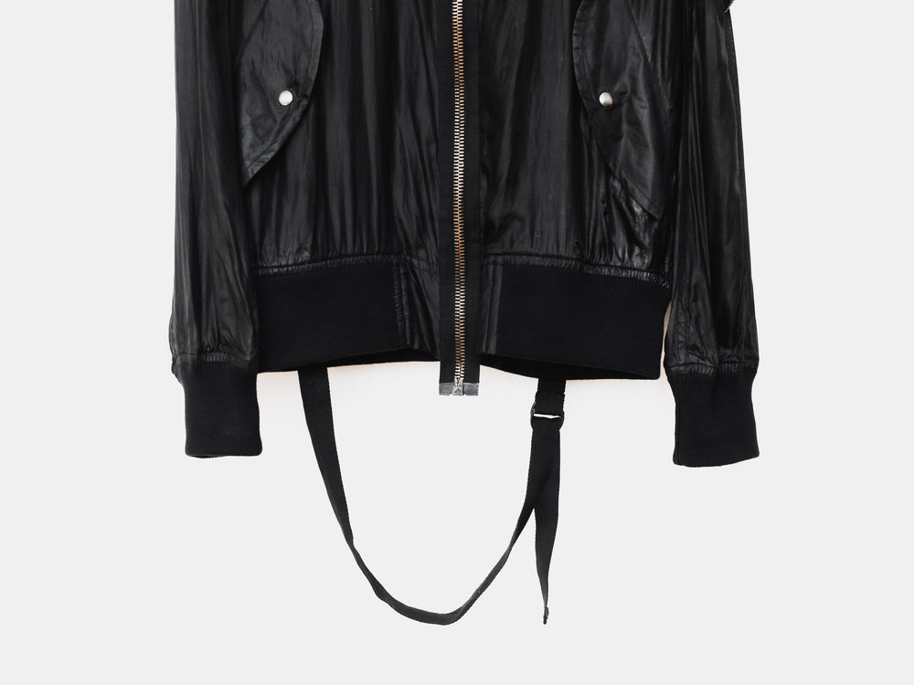 Helmut Lang SS04 Transparent Silk Bondage MA-1 Bomber