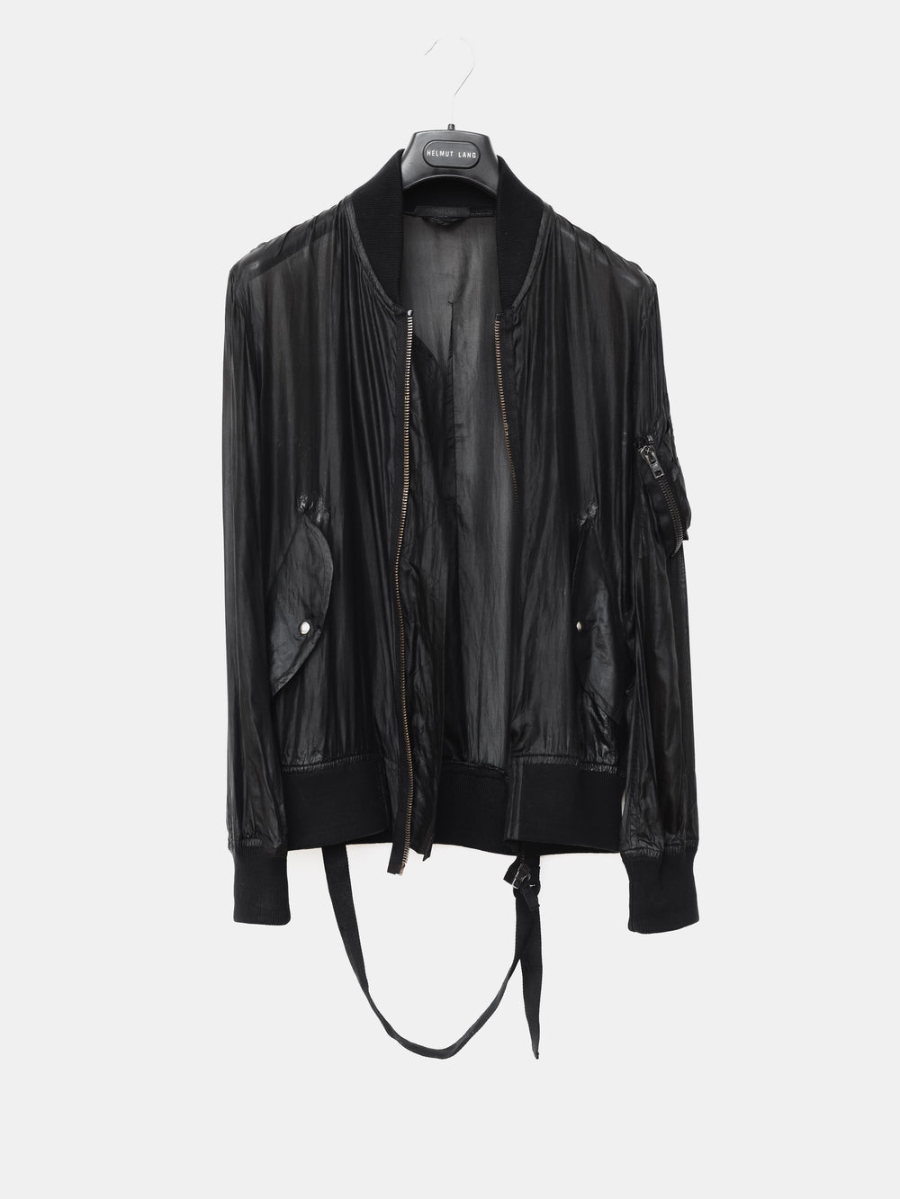 Helmut Lang SS04 Transparent Silk Bondage MA-1 Bomber