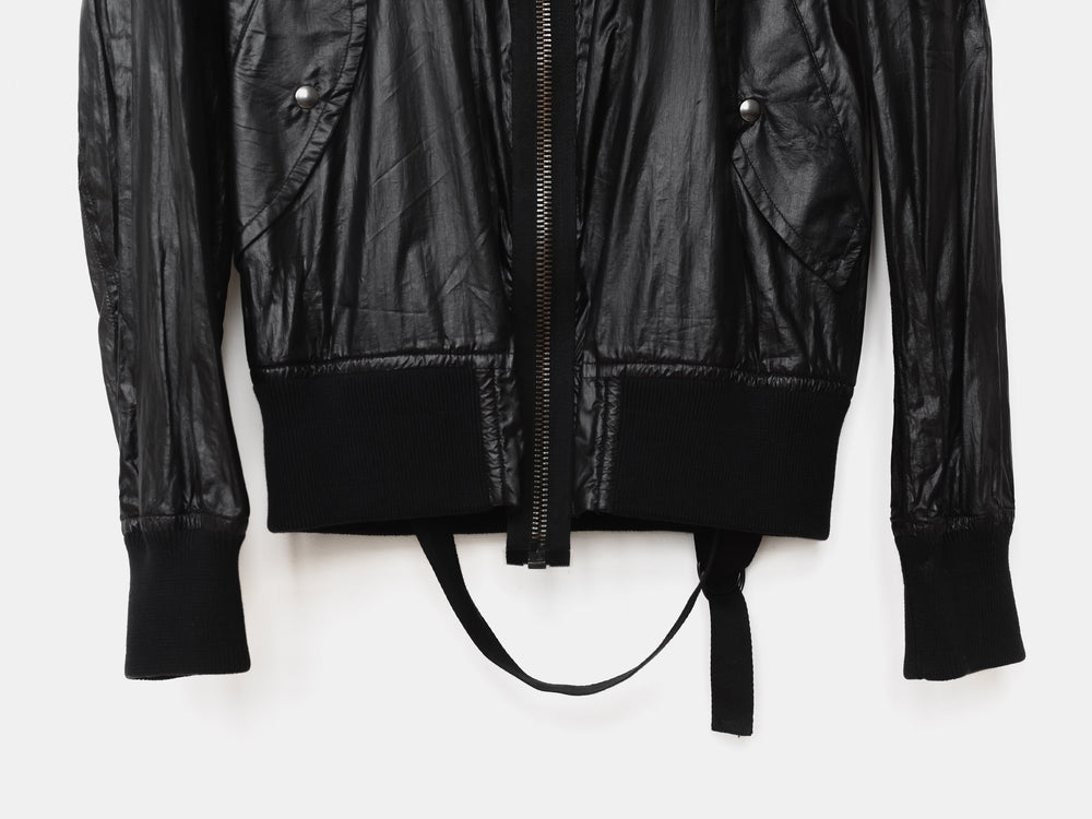 Helmut Lang SS04 Transparent Silk Bondage MA-1 Bomber