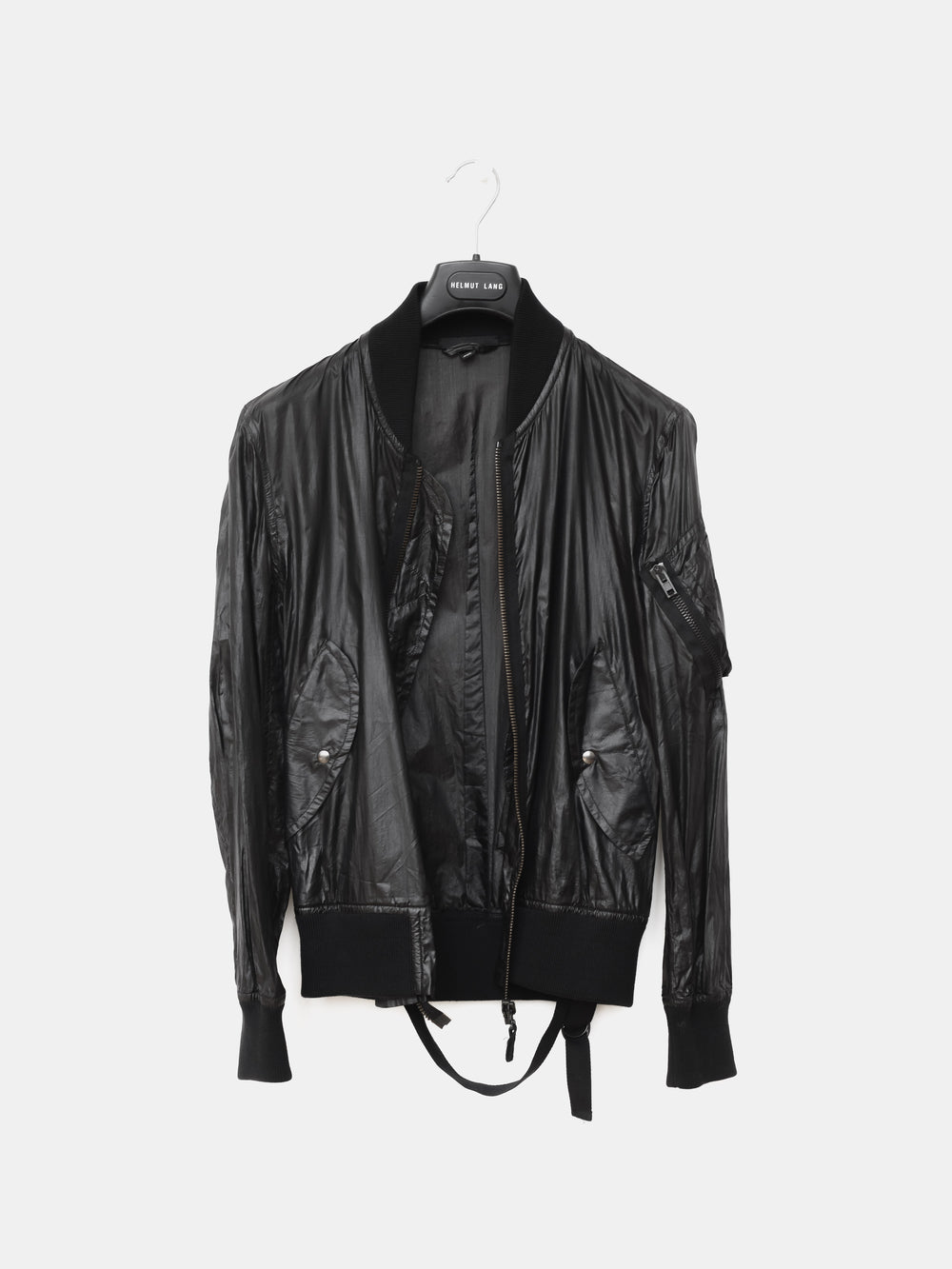 Helmut Lang SS04 Transparent Silk Bondage MA-1 Bomber