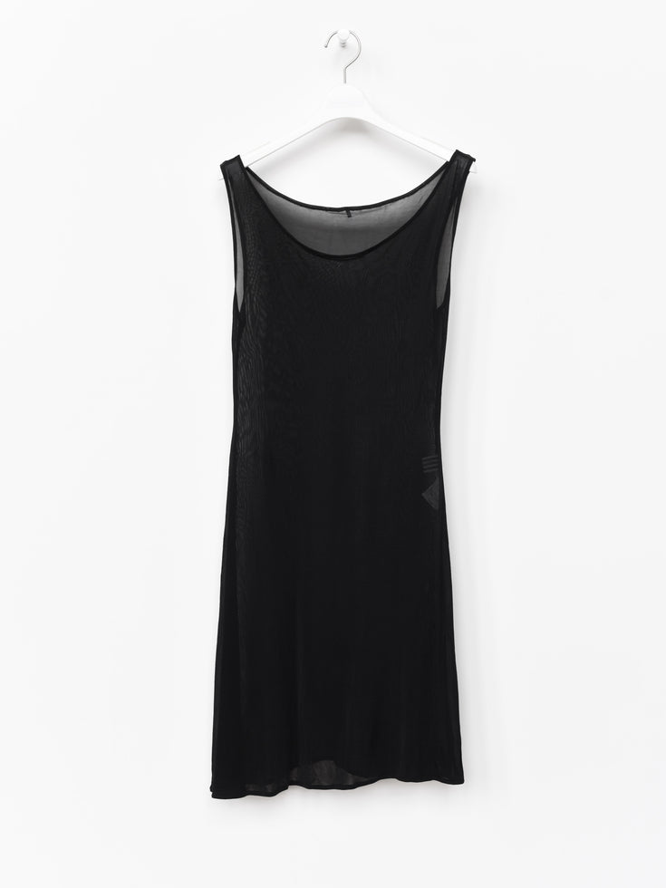 Yohji Yamamoto Semi Sheer Scoop Neck Dress