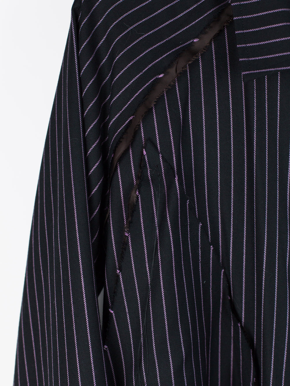 Sulvam AW18 Stripe Gabardine Swing Jacket