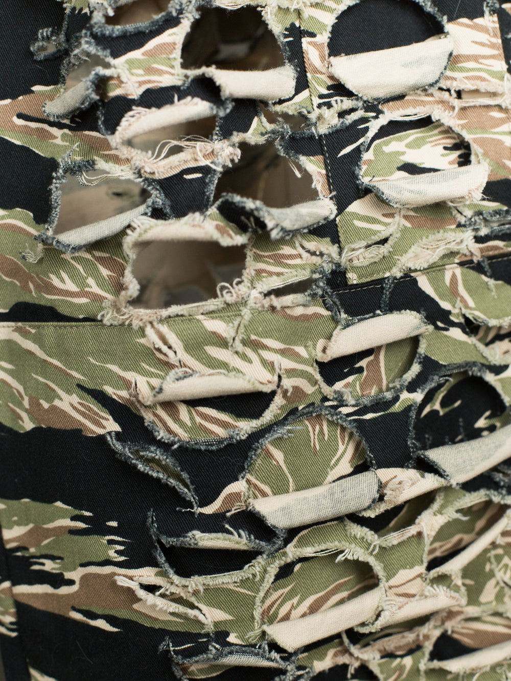 Vetements AW18 Laser Cut Tiger Camo Cargos