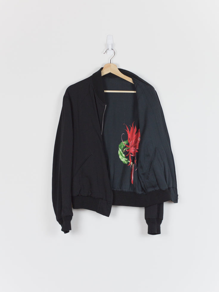 Yohji Yamamoto Y's Reversible Gabardine/Rayon Floral Bomber