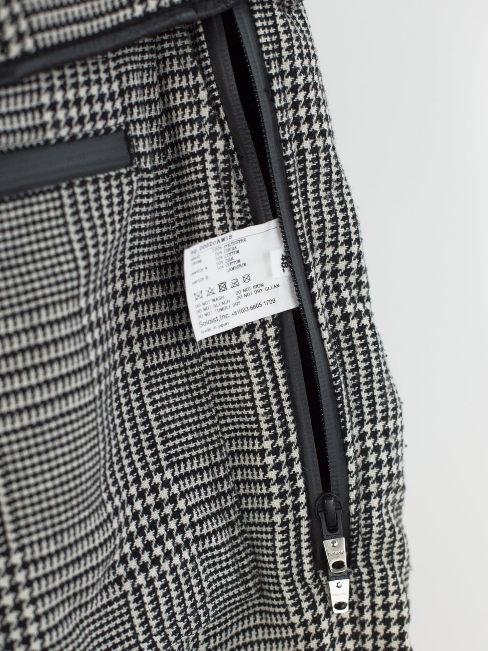 Takahiromiyashita The Soloist AW18 Glen Check Overpants