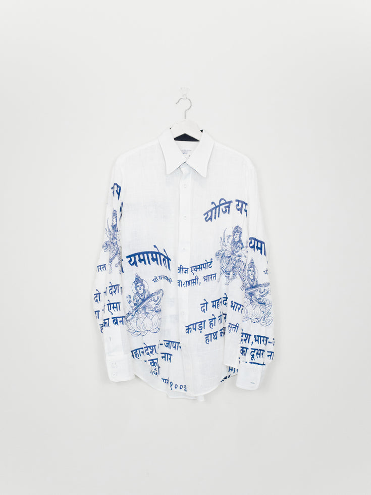 Yohji Yamamoto Pour Homme AW04 Hindi Print Shirt