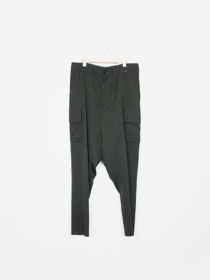 Yohji Yamamoto Y's Olive Drop Crotch Cargos