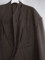 Soshiotsuki AW25 80s Big Shoulder Wool Flannel Jacket