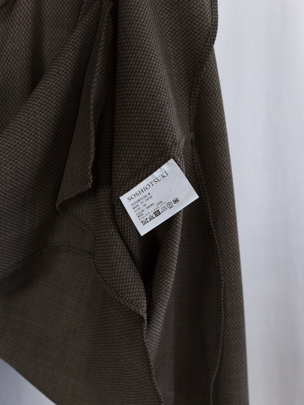 Soshiotsuki AW25 Open Wool Manica Camicia Shirt