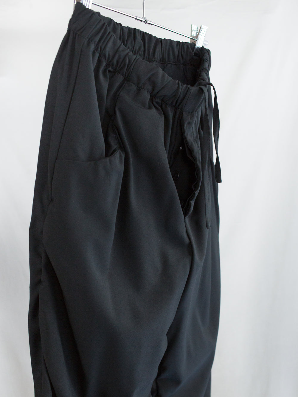 Gabriela Coll SS26 No. 267 Wool/Silk LP Draped Summer Trousers