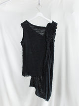Sulvam SS26 Broken Frill Tank Top