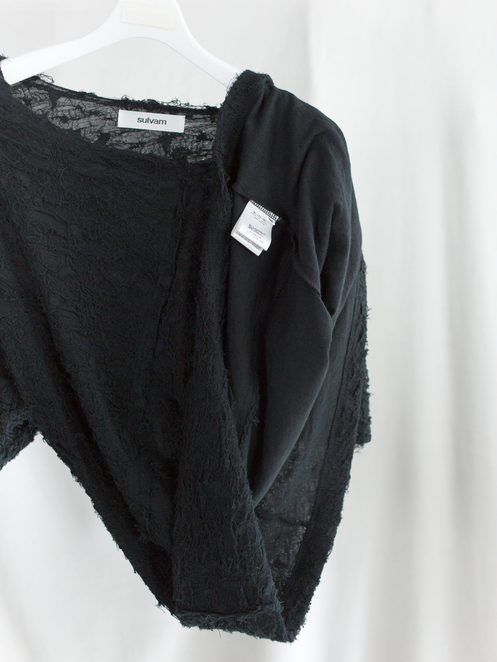 Sulvam SS26 Broken Asymmetrical T-Shirt