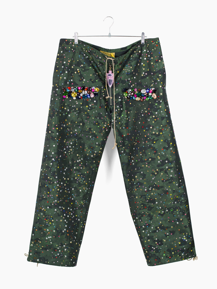 Penultimate SS25 Camo Rhinestone Cargos