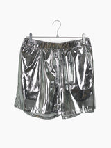 Penultimate SS25 Silver Foil Shorts