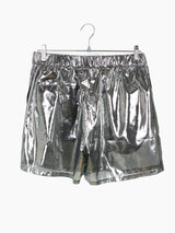 Penultimate SS25 Silver Foil Shorts