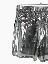 Penultimate SS25 Silver Foil Shorts