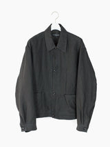 Soshiotsuki SS25 Washed Linen Draped Pocket Blouson