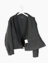 Soshiotsuki SS25 Washed Linen Draped Pocket Blouson