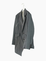 Sulvam SS25 Slashed Stripe Over Jacket