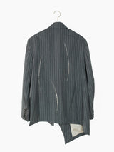 Sulvam SS25 Slashed Stripe Over Jacket