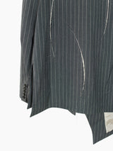 Sulvam SS25 Slashed Stripe Over Jacket