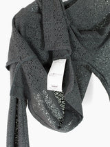 Kozaburo SS25 Crew Neck Long Sleeve Lace Top