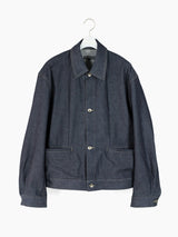 Soshiotsuki SS25 Rigid Denim Draped Pocket Blouson