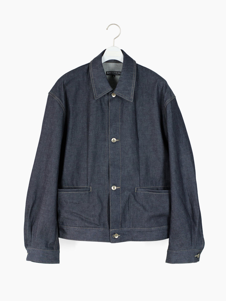 Soshiotsuki SS25 Rigid Denim Draped Pocket Blouson