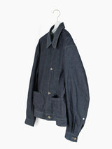 Soshiotsuki SS25 Rigid Denim Draped Pocket Blouson