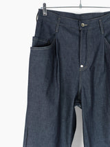Soshiotsuki SS25 Rigid Denim Draped Pocket Jeans