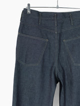 Soshiotsuki SS25 Rigid Denim Draped Pocket Jeans