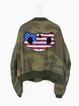 Les Six SS25 Patched Camo Bomber