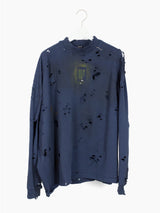 Les Six SS25 70 Degree Destroyed Asymmetrical LS Tee