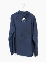 Les Six SS25 70 Degree Destroyed Asymmetrical LS Tee