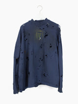 Les Six SS25 70 Degree Destroyed Asymmetrical LS Tee