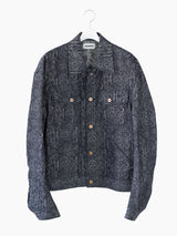 Kozaburo SS23 Snake Jacquard Tailored Sleeve Trucker