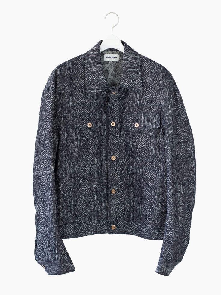 Kozaburo SS23 Snake Jacquard Tailored Sleeve Trucker