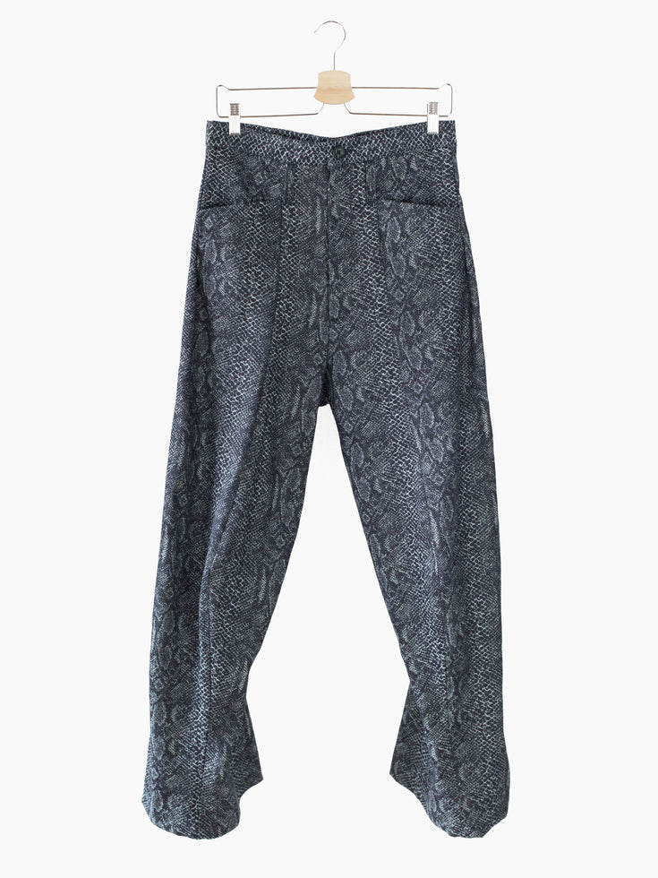 Kozaburo SS23 Snake Jacquard 3D Tailored Trousers