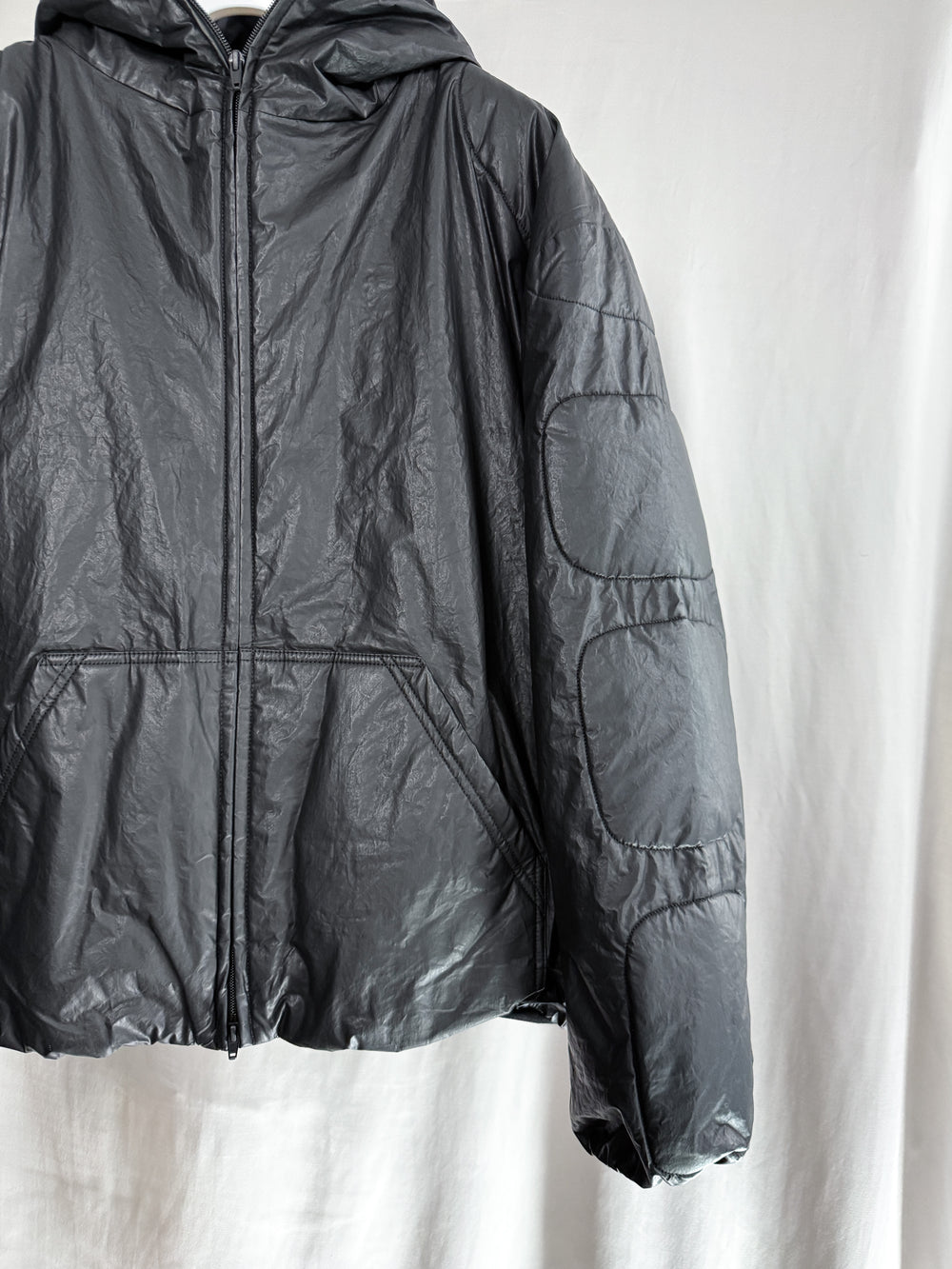 Dingyun Zhang AW25 Coated Fullzip Moto Hoodie