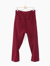 Kozaburo AW23 Burgundy Sashiko 3D Tailored Trousers