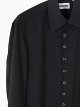 Kozaburo AW23 Scallop Placket Slim-Fit Snap Shirt