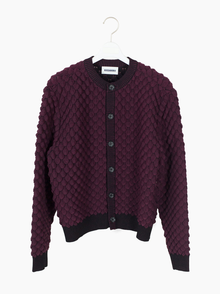 Kozaburo AW23 Scale Knit Button Cardigan