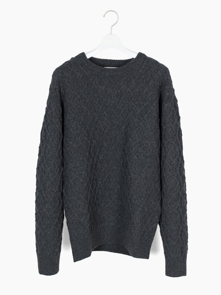 Kozaburo AW23 Cable Knit Wool Sweater