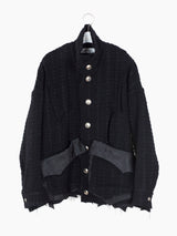 Sulvam AW23 Houndstooth Over Blouson