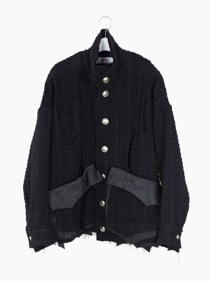 Sulvam AW23 Houndstooth Over Blouson