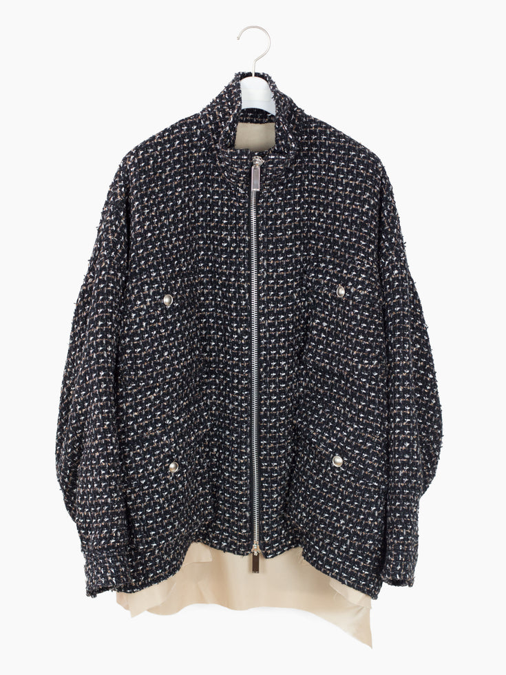Sulvam AW23 Chanel Tweed Chore Blouson
