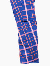 Sulvam AW23 Crushed Memory Poly Tartan Cargo Trousers