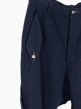 Sulvam AW23 Wool Tweed 'Denim' Carpenter Low Crotch Pants