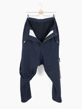 Sulvam AW23 Wool Tweed 'Denim' Carpenter Low Crotch Pants